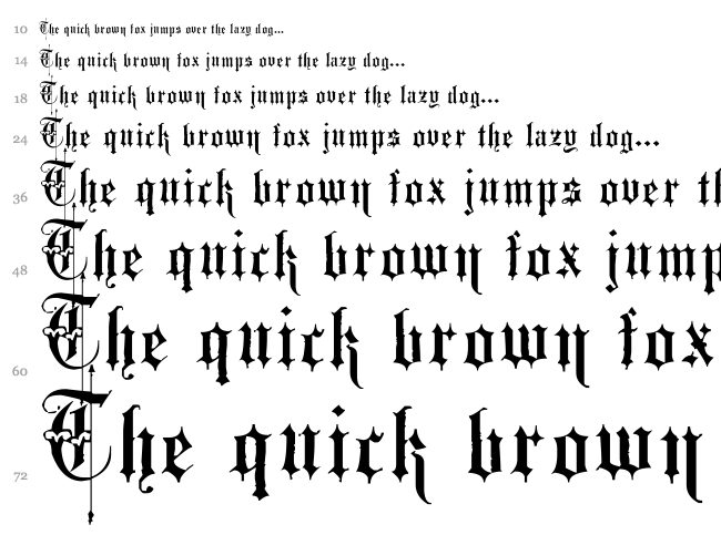 Fancy Card Text font waterfall
